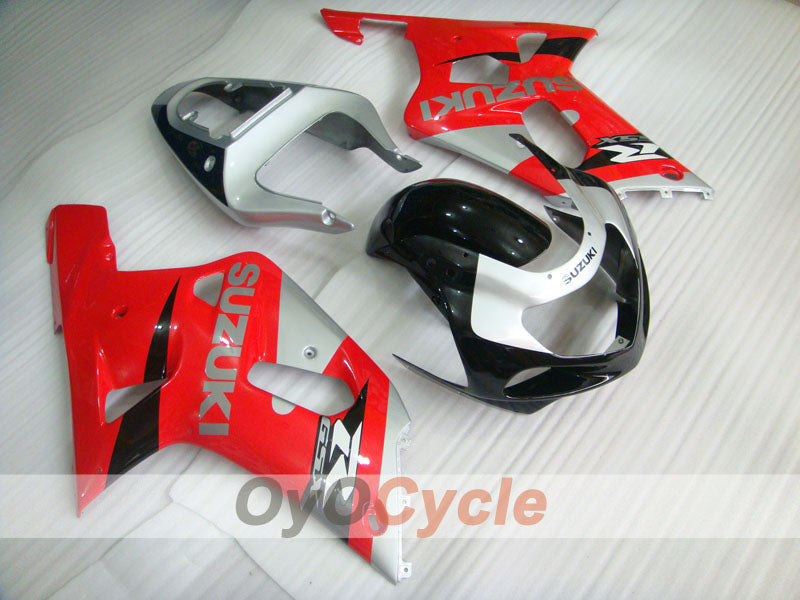 Injection Fairing kit for 00-02 GSX R1000 - Red, Silver - Factory Style #OYO87901785