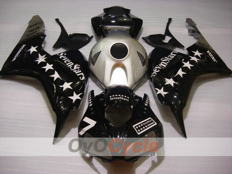 Injection Fairing kit for 06-07 CBR1000RR - Black, Silver - SevenStars #OYO87900650