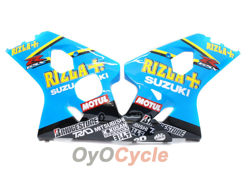 Injection Fairing kit for 04-05 GSXR600 - Blue, Black - MOTUL, Rizla+ #OYO87901409