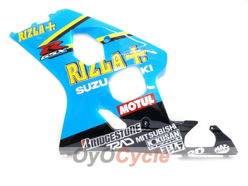 Injection Fairing kit for 04-05 GSXR600 - Blue, Black - MOTUL, Rizla+ #OYO87901409