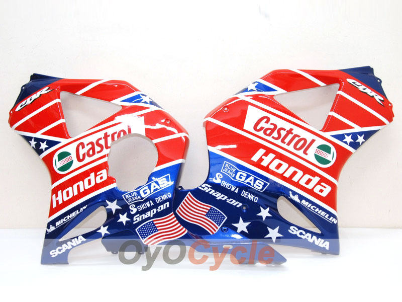 Injection Fairing kit for 02-03 CBR900RR 954 - Red, Blue - Castrol #OYO87902700