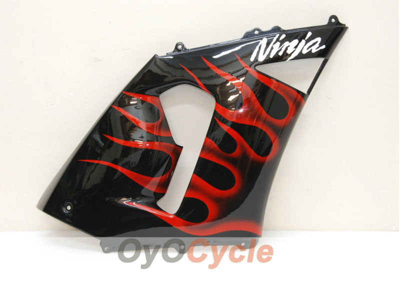 Injection Fairing kit for 05-06 NINJA ZX-6R - Red, Black - Flame #OYO87901865