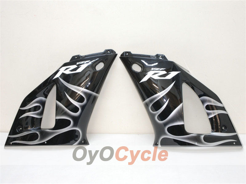 Injection Fairing kit for 00-01 YZF-R1 - White, Black - Flame #OYO87900763