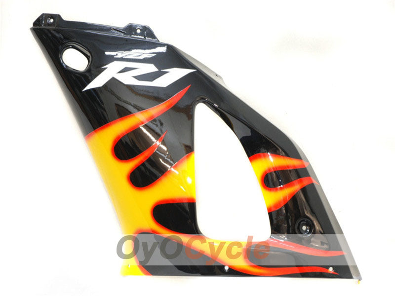 Injection Fairing kit for 00-01 YZF-R1 - Yellow, Black - Flame #OYO87900766
