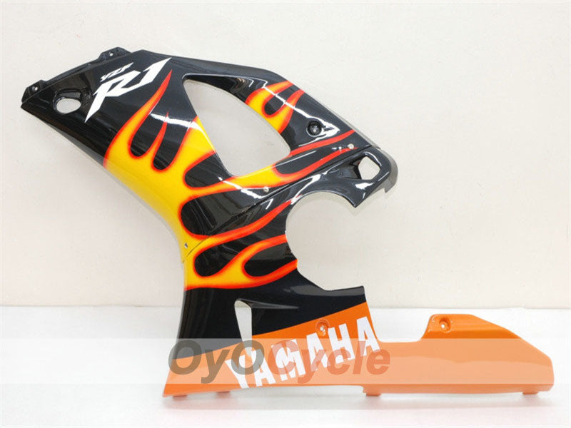 Injection Fairing kit for 00-01 YZF-R1 - Yellow, Black - Flame #OYO87900766