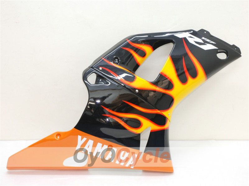 Injection Fairing kit for 00-01 YZF-R1 - Yellow, Black - Flame #OYO87900766