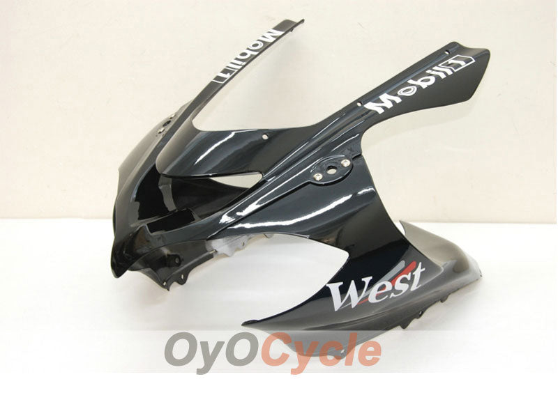 Injection Fairing kit for 04-05 NINJA ZX-10R - White, Black - West #OYO87901550