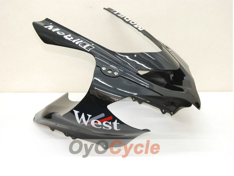 Injection Fairing kit for 04-05 NINJA ZX-10R - White, Black - West #OYO87901550