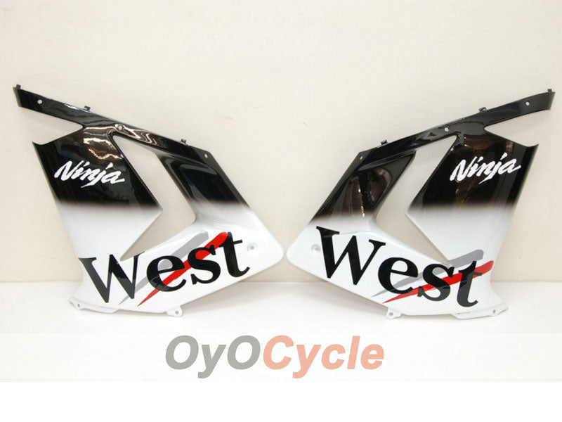 Injection Fairing kit for 04-05 NINJA ZX-10R - White, Black - West #OYO87901550