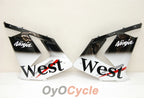 Injection Fairing kit for 04-05 NINJA ZX-10R - White, Black - West #OYO87901550