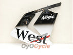 Injection Fairing kit for 04-05 NINJA ZX-10R - White, Black - West #OYO87901550