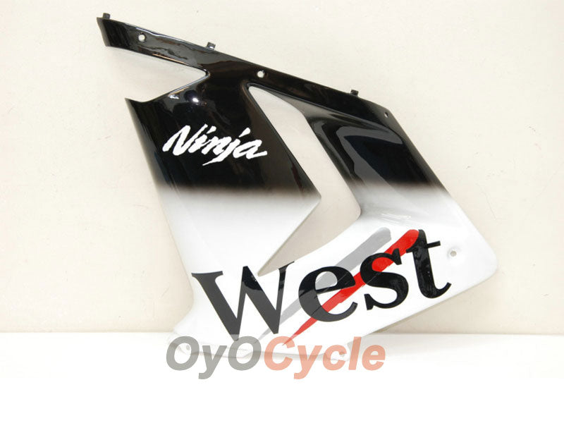 Injection Fairing kit for 04-05 NINJA ZX-10R - White, Black - West #OYO87901550