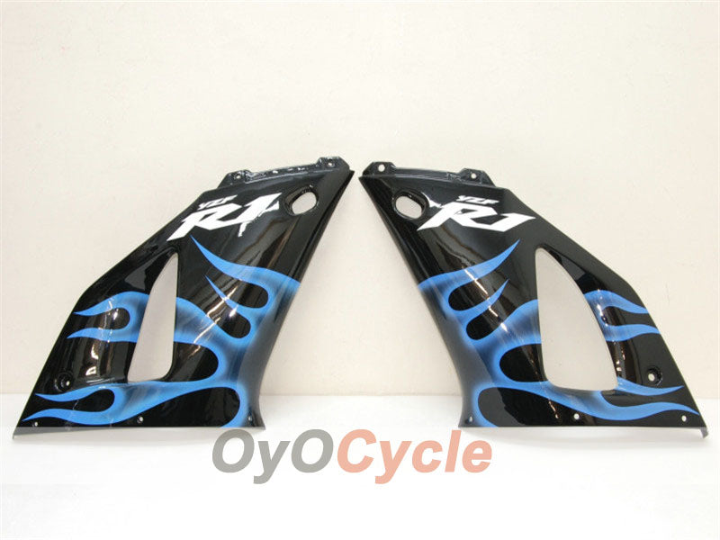 Injection Fairing kit for 00-01 YZF-R1 - Blue, Black - Flame #OYO87900765
