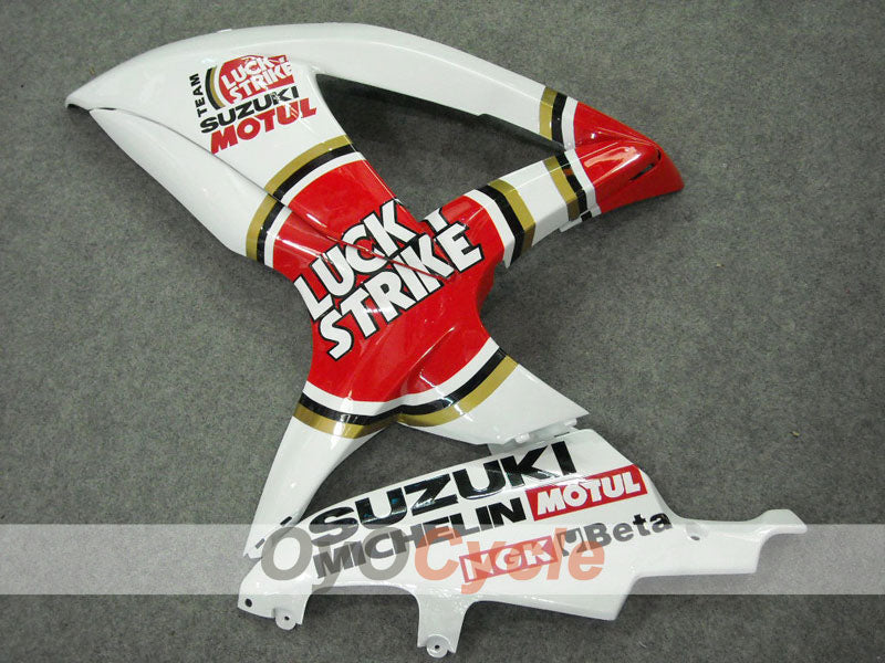 Injection Fairing kit for 08-10 GSX R750 - Red, White - Lucky Strike #OYO87901451