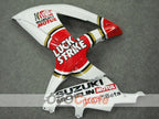 Injection Fairing kit for 08-10 GSX R750 - Red, White - Lucky Strike #OYO87901451