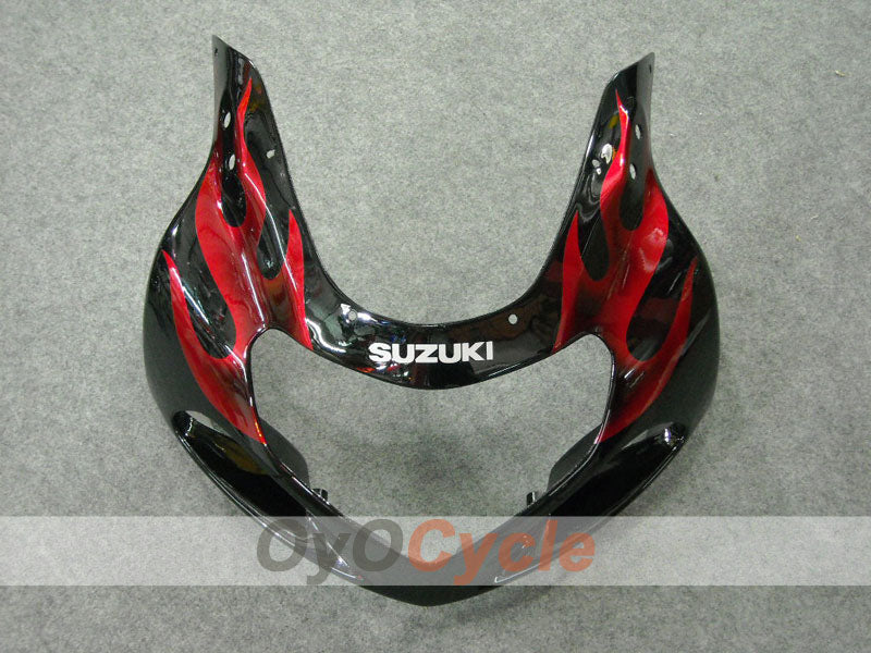 Injection Fairing kit for 00-03 GSX R750 - Red, Black - Flame #OYO87901040