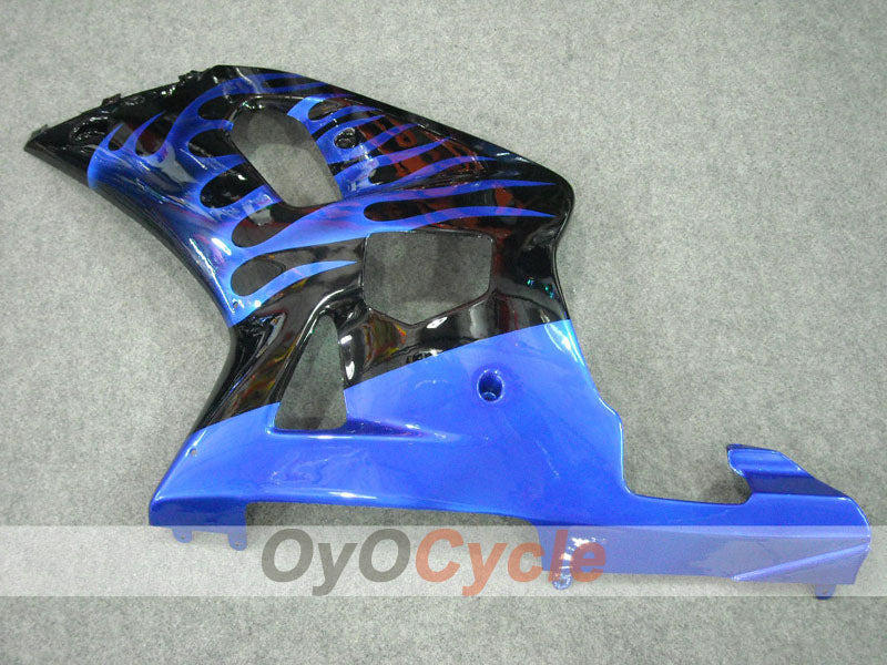 Injection Fairing kit for 00-03 GSX R750 - Blue, Black - Flame #OYO87901044