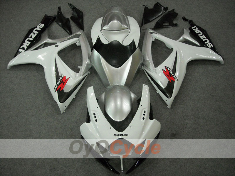Injection Fairing kit for 06-07 GSX R750 - White, Silver - Factory Style #OYO87901315