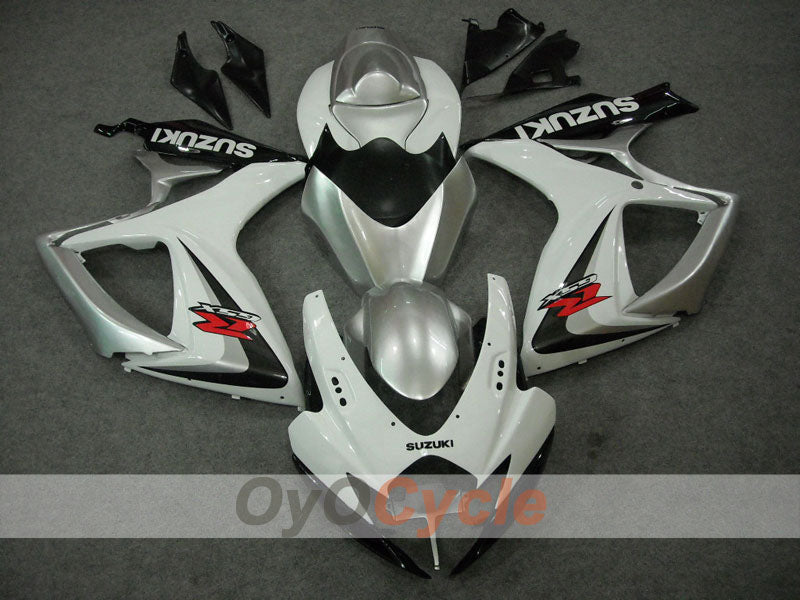 Injection Fairing kit for 06-07 GSX R750 - White, Silver - Factory Style #OYO87901315