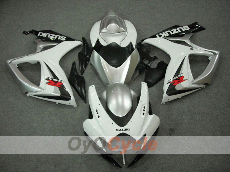 Injection Fairing kit for 06-07 GSX R750 - White, Silver - Factory Style #OYO87901315