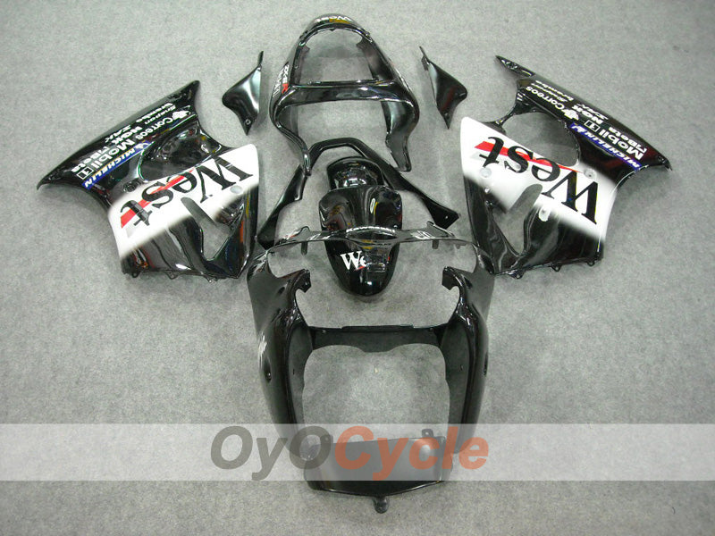 Fairing kit for 02-03 NINJA ZX-9R - White, Black - West #OYO87903055 Secondary image