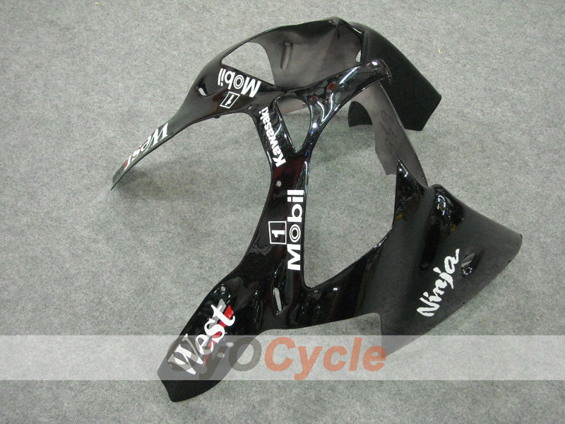 Fairing kit for 02-03 NINJA ZX-9R - White, Black - West #OYO87903055
