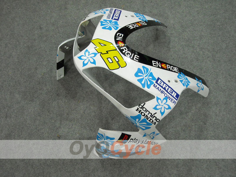 Injection Fairing kit for 03-04 CBR600RR - White, Black - Nastro Azzurro #OYO87902539