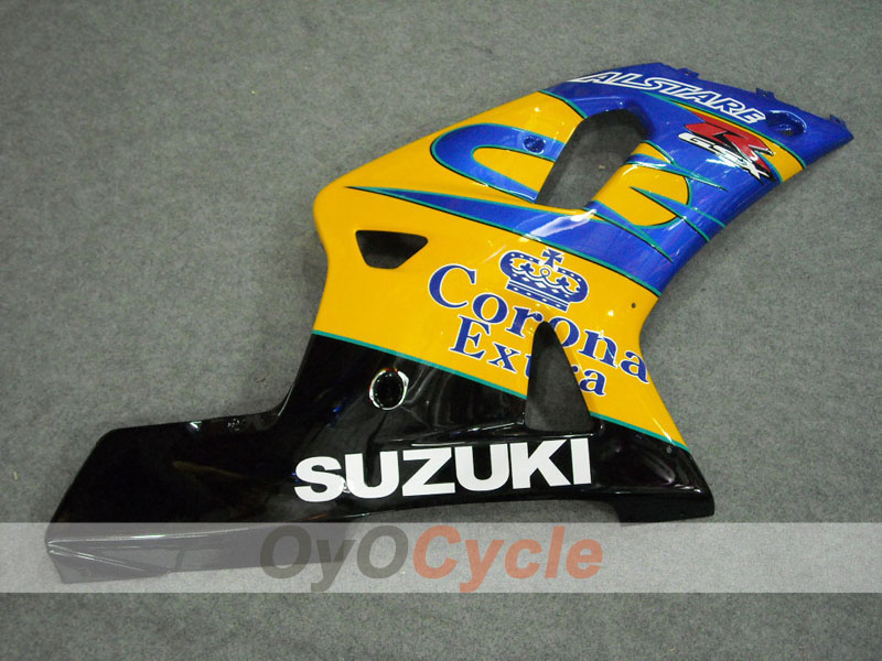 Injection Fairing kit for 01-03 GSX R600 - Yellow, Blue - Corona, MOTUL #OYO87901031