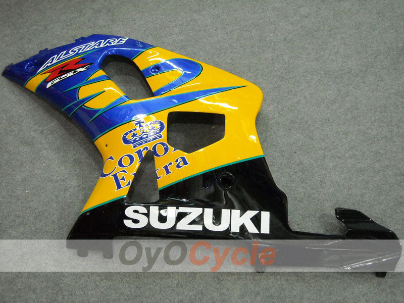 Injection Fairing kit for 01-03 GSX R600 - Yellow, Blue - Corona, MOTUL #OYO87901031