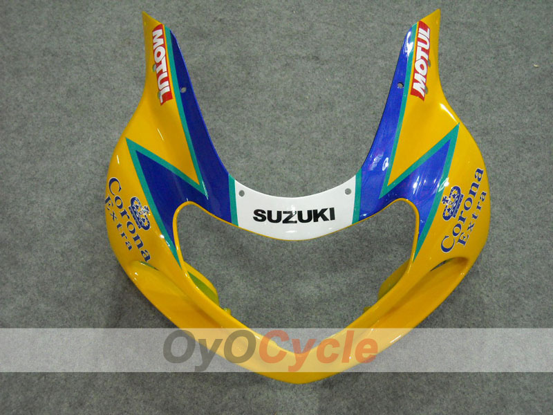 Injection Fairing kit for 01-03 GSX R600 - Yellow, Blue - Corona, MOTUL #OYO87901031