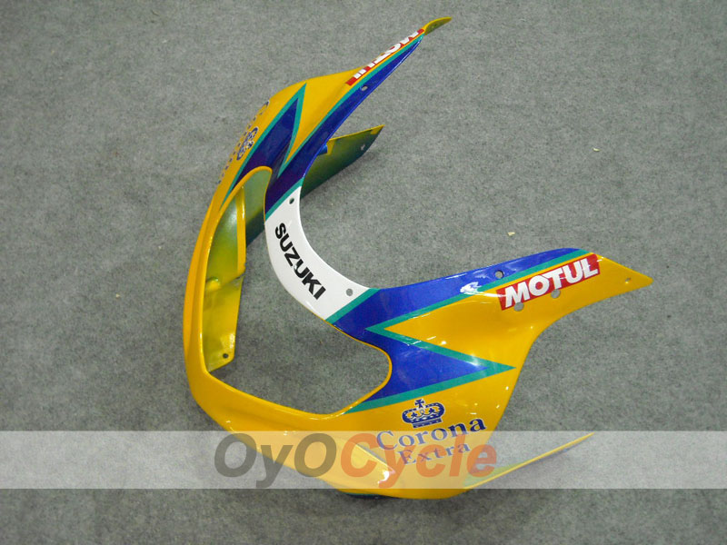 Injection Fairing kit for 01-03 GSX R600 - Yellow, Blue - Corona, MOTUL #OYO87901031