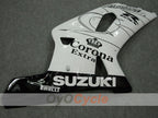 Injection Fairing kit for 01-03 GSX R600 - White, Black - Corona, MOTUL #OYO87901036