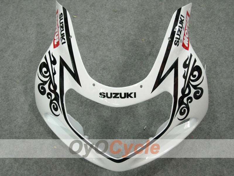 Injection Fairing kit for 01-03 GSX R600 - White, Black - Corona, MOTUL #OYO87901036