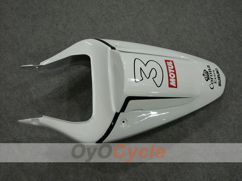 Injection Fairing kit for 01-03 GSX R600 - White, Black - Corona, MOTUL #OYO87901036