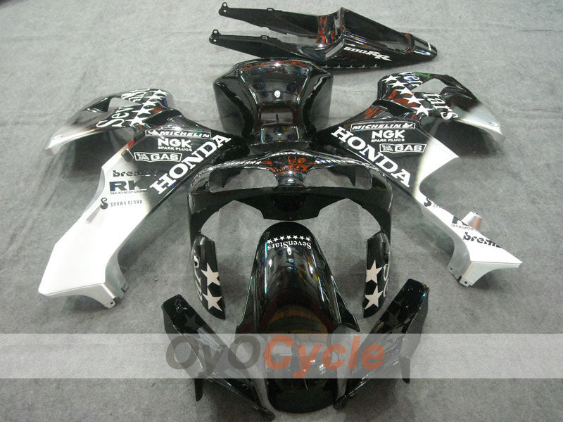 Injection Fairing kit for 03-04 CBR600RR - White, Black - SevenStars #OYO87902551 Main image