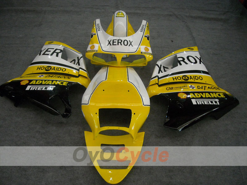 Injection Fairing kit for 99-02 Ducati 996 - Yellow, White - Xerox #OYO87902237