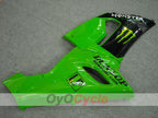 Injection Fairing kit for 05-06 NINJA ZX-6R - Green, Black - Monster #OYO87901873
