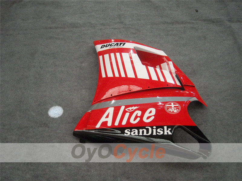 Injection Fairing kit for 02-04 Ducati 998 - Red, Black - Alice #OYO87902254