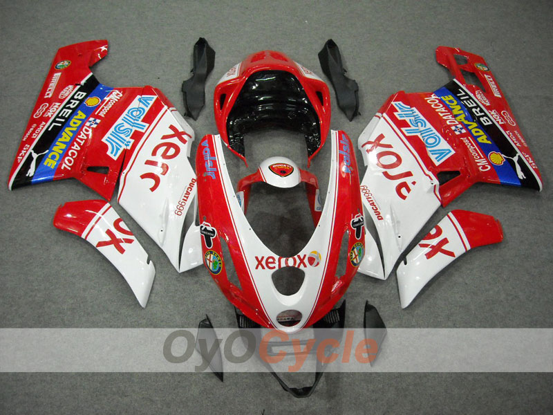 Injection Fairing kit for 03-04 Ducati 749 - Red, White - Xerox #OYO87902136 Secondary image