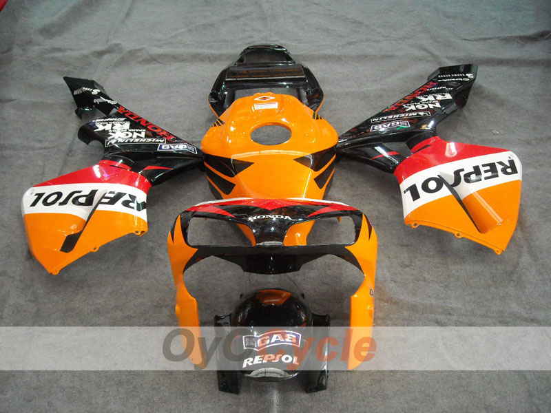 Injection Fairing kit for 03-04 CBR600RR - Yellow, Black - Repsol #OYO87902577 Main image