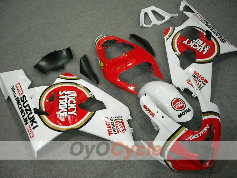 Injection Fairing kit for 04-05 GSXR600 - Red, White - Lucky Strike, MICHELIN, MOTUL #OYO87901199
