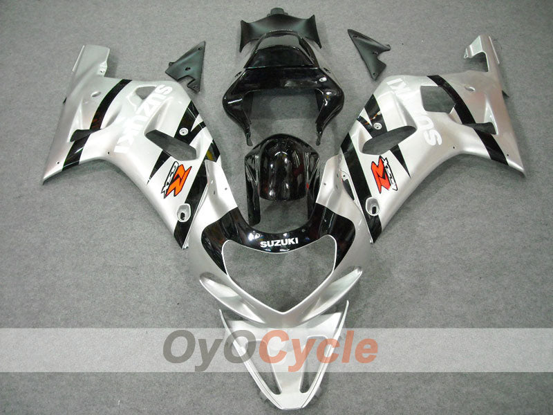 Injection Fairing kit for 01-03 GSX R600 - Black, Silver - Factory Style #OYO87901081 Main image