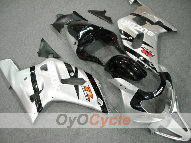 Injection Fairing kit for 00-03 GSX R750 - Black, Silver - Factory Style #OYO87901080