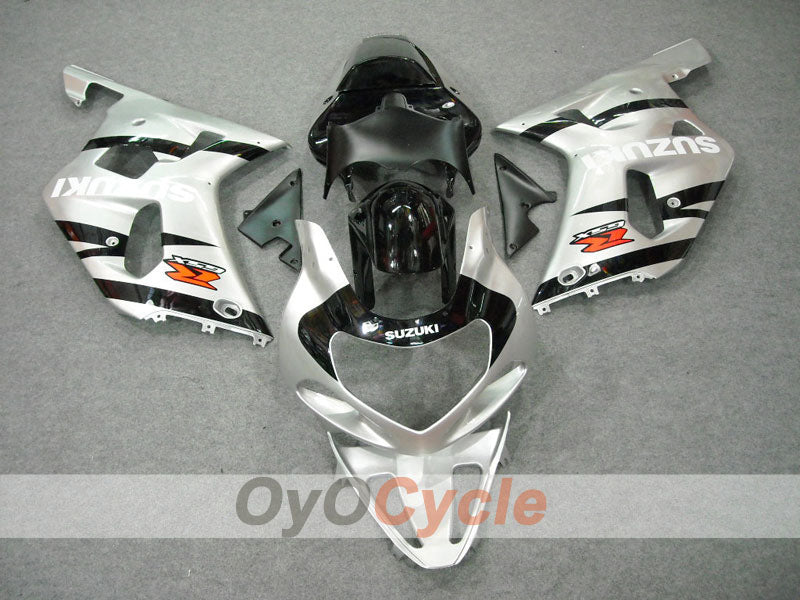 Injection Fairing kit for 00-03 GSX R750 - Black, Silver - Factory Style #OYO87901080