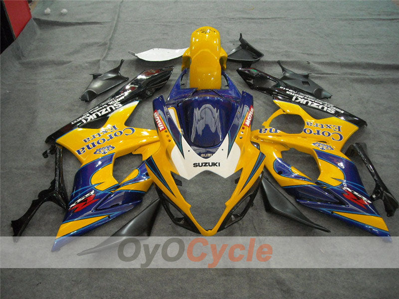 Injection Fairing kit for 05-06 GSX R1000 - Yellow, Blue - Corona #OYO87901942 Main image