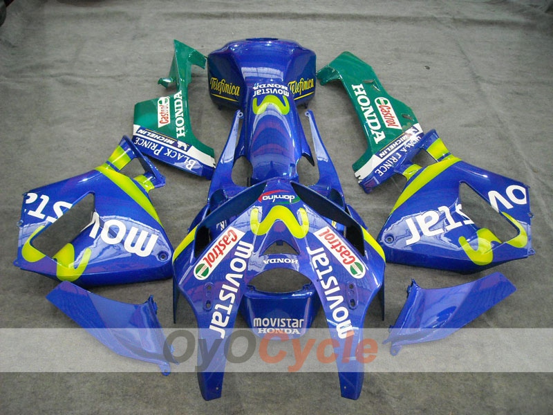 Injection Fairing kit for 05-06 CBR600RR - Blue - Castrol, MICHELIN, Movistar #OYO87900270 Main image