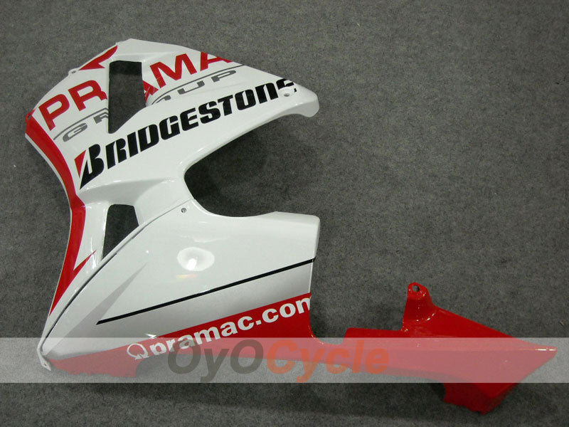 Injection Fairing kit for 03-04 CBR600RR - Red, White - PRAMAC #OYO87902565