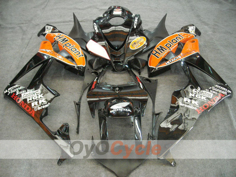 Injection Fairing kit for 07-08 CBR600RR - Orange, Black - HM Plant #OYO87900364