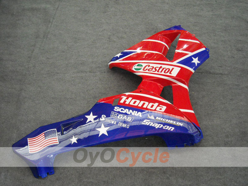 Injection Fairing kit for 03-04 CBR600RR - Red, Blue - Castrol #OYO87902505