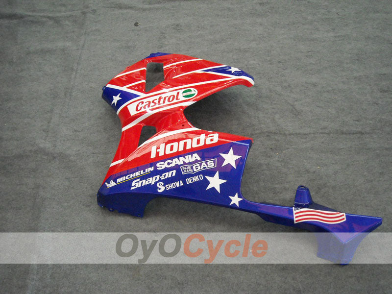 Injection Fairing kit for 03-04 CBR600RR - Red, Blue - Castrol #OYO87902505